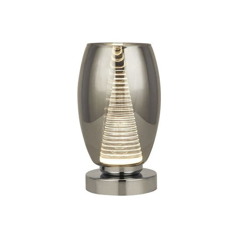 Dulverton 1Lt LED Table Lamp With Smoked Glass - Comet Lighting