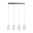 Dulverton 4Lt LED Bar Pendant With Clear Glass - Comet Lighting