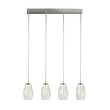 Dulverton 4Lt LED Bar Pendant With Clear Glass - Comet Lighting