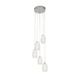 Dulverton 5Lt LED Multi-Drop Pendant Ceiling Light With Clear Glass - Comet Lighting