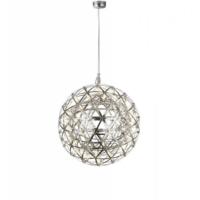 Dunsford 400mm LED Pendant Ceiling Light Chrome - Comet Lighting