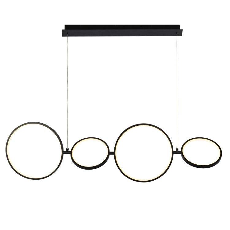 Ermington 4Lt LED Pendant Ceiling Light Black - Comet Lighting