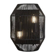 Exbridge 2Lt Wall Light Black - Comet Lighting