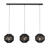 Exbridge 3Lt Light Bar Pendant Black - Comet Lighting