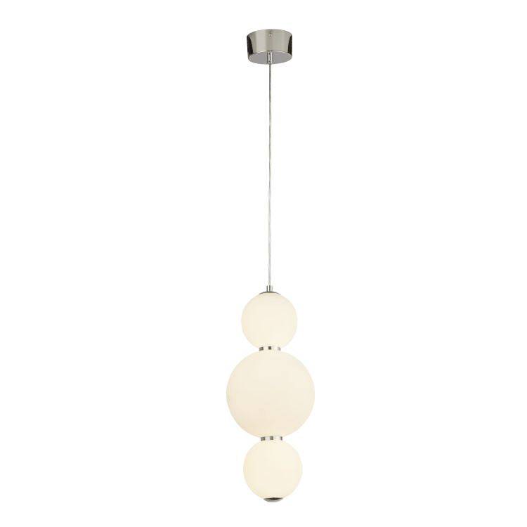 Exton 2Lt LED Pendant Ceiling Light Chrome - Comet Lighting