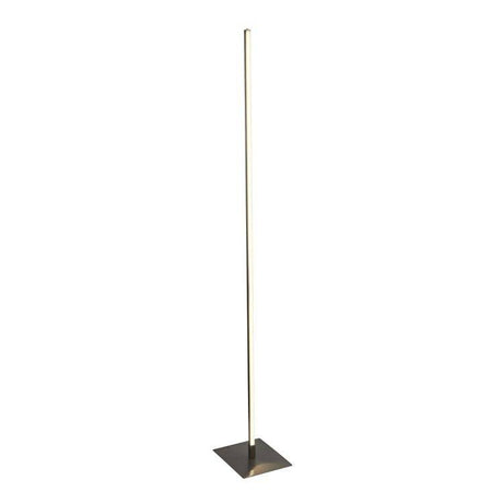 Fleming 1Lt LED Floor Lamp Satin Silver - Comet Lighting