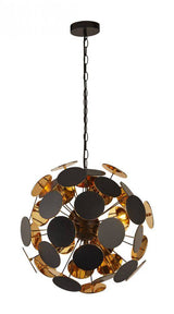 Gappah 4Lt Pendant Ceiling Light Black/Gold - Comet Lighting