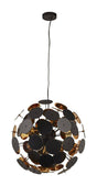 Gappah 6Lt Pendant Ceiling Light Black/Gold - Comet Lighting