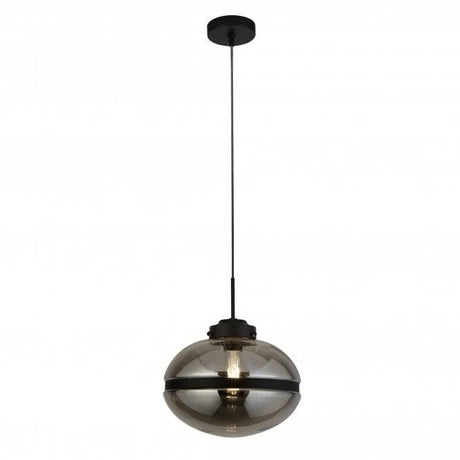 Halsinger 1-Light Pendant Ceiling Light Smoked - Comet Lighting