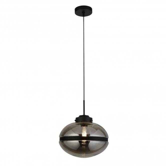 Halsinger 1-Light Pendant Ceiling Light Smoked - Comet Lighting