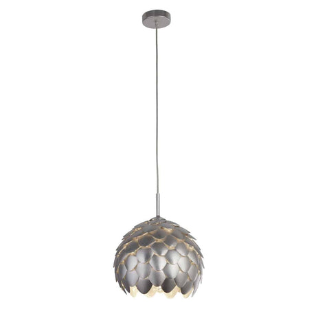 Harpford 1Lt Pendant Ceiling Light Silver - Comet Lighting