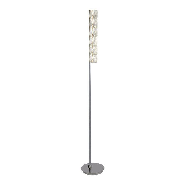 Hollocombe LED Floor Lamp| Hexagonal Chrome - Comet Lighting