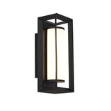 Holne Rectangular LED Wall Light| Matt Black - 200mm - Comet Lighting