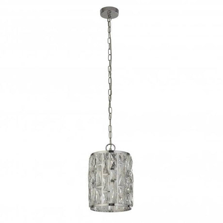 Ideford 1Lt Pendant Ceiling Light Chrome - Comet Lighting