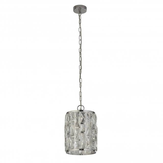 Ideford 1Lt Pendant Ceiling Light Chrome - Comet Lighting