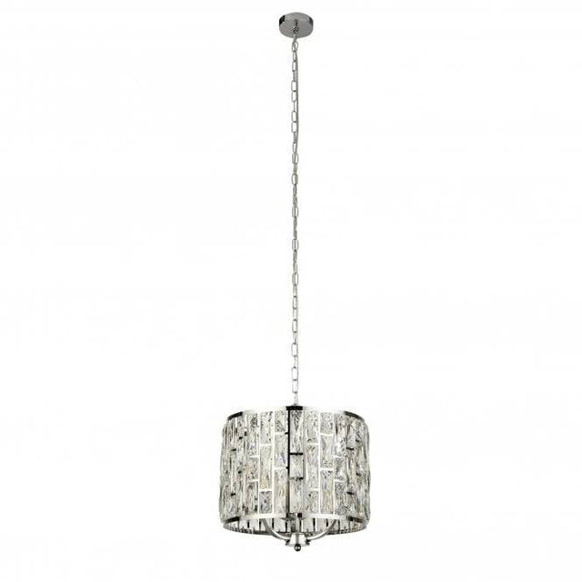 Ideford 3Lt Pendant Ceiling Light Chrome - Comet Lighting