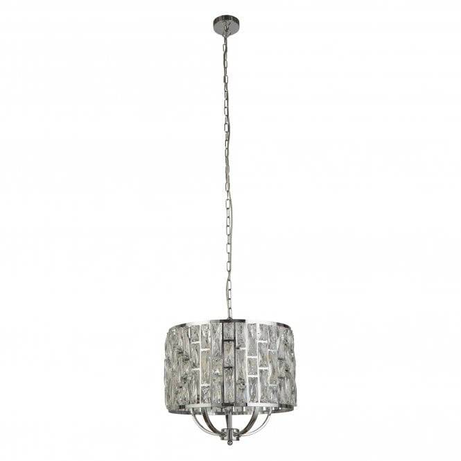 Ideford 5Lt Pendant Ceiling Light Chrome - Comet Lighting