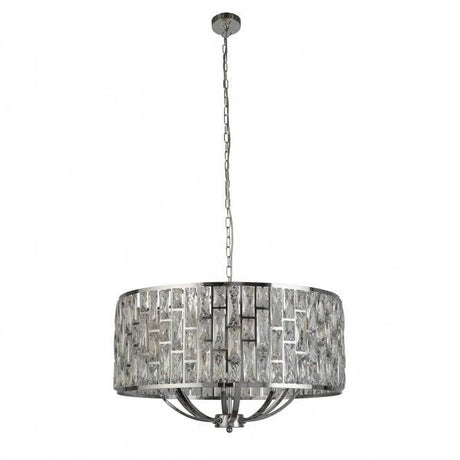 Ideford 8Lt Pendant Ceiling Light Chrome - Comet Lighting