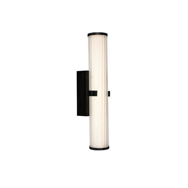 Ilsington LED Wall Light Black 430mm IP44 - Comet Lighting