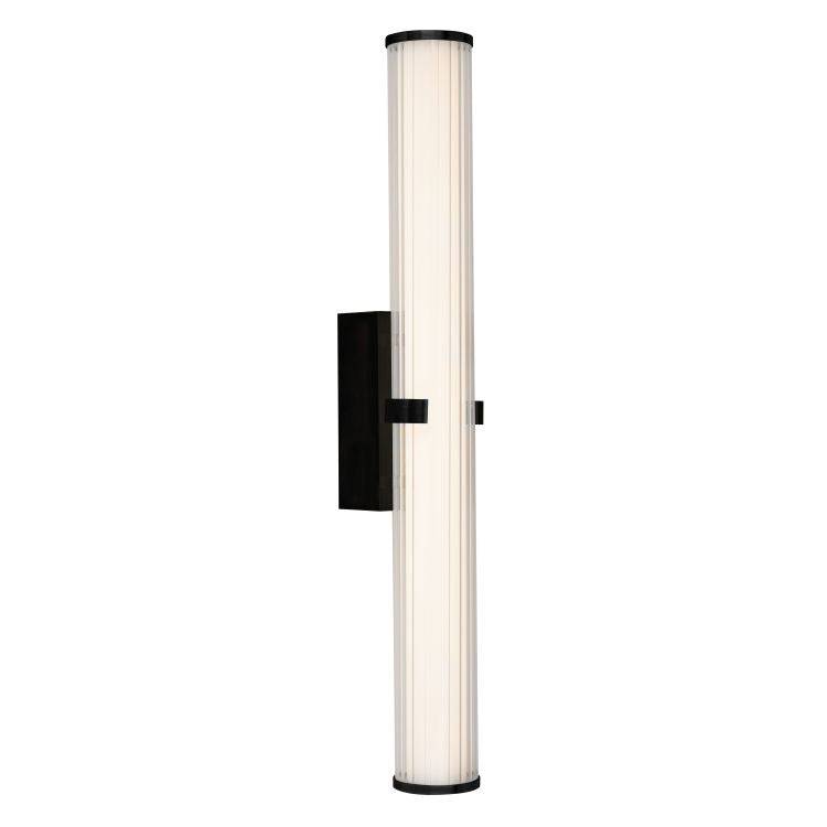 Ilsington LED Wall Light Black 630mm IP44 - Comet Lighting