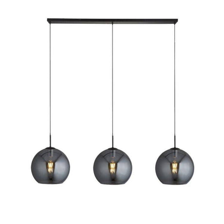 Kenton 3Lt Light Bar Pendant Black/Smoked - Comet Lighting