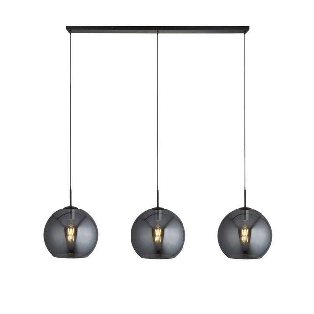 Kenton 3Lt Light Bar Pendant Black/Smoked - Comet Lighting