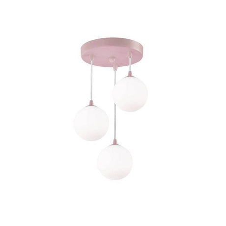 Kinder 3Lt Multi-drop Ceiling Light Pink - Comet Lighting