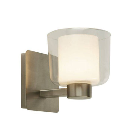 Lydford 1Lt Wall Light Satin Nickel IP44 - Comet Lighting