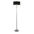 Marldon 1Lt Floor Lamp Chrome w/ Black Shade - Comet Lighting