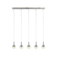 Marwood 5Lt LED Bar Pendant Ceiling Light Chrome - Comet Lighting