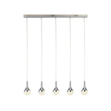 Marwood 5Lt LED Bar Pendant Ceiling Light Chrome - Comet Lighting