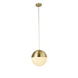 Meeth 1Lt 250mm Pendant Ceiling Light Satin Brass - Comet Lighting