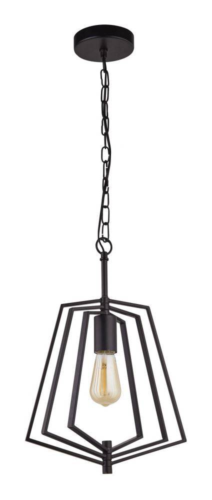 Merrifield 1Lt Pendant Ceiling Light Black - Comet Lighting