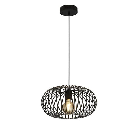 Milbourne 1Lt Pendant Ceiling Light Black - Comet Lighting