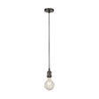 Moreton 1Lt Cable Suspension Black Chrome Metal & Black Braided Cable - Comet Lighting