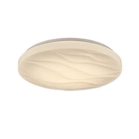 Newtown 450mm Round Plastic LED Flush Light White - Comet Lighting