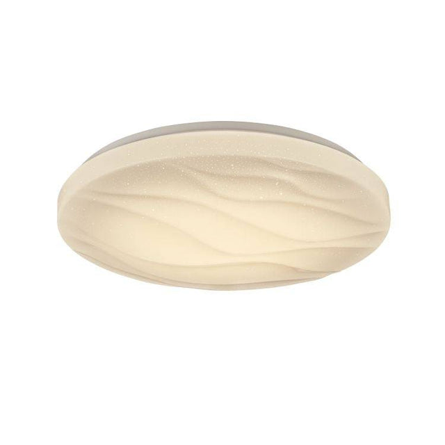 Newtown 450mm Round Plastic LED Flush Light White - Comet Lighting