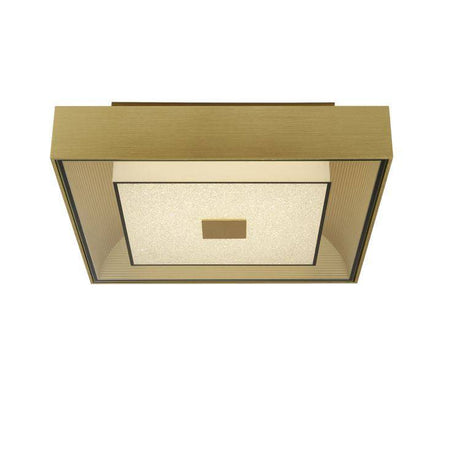 Newtown LED Square Flush Ceiling Light Gold - Comet Lighting