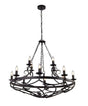 Northam 12Lt Chandelier Black - Comet Lighting