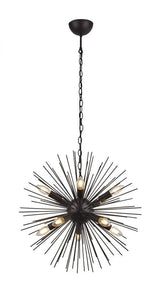 Northlew 10Lt Pendant Ceiling Light Black - Comet Lighting