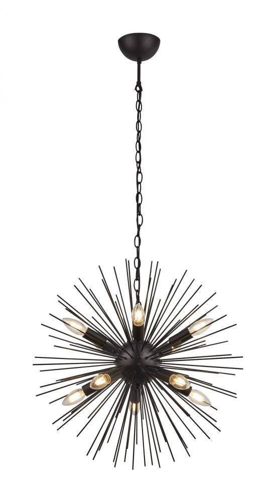 Northlew 10Lt Pendant Ceiling Light Black - Comet Lighting