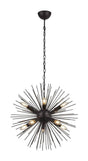 Northlew 10Lt Pendant Ceiling Light Black - Comet Lighting