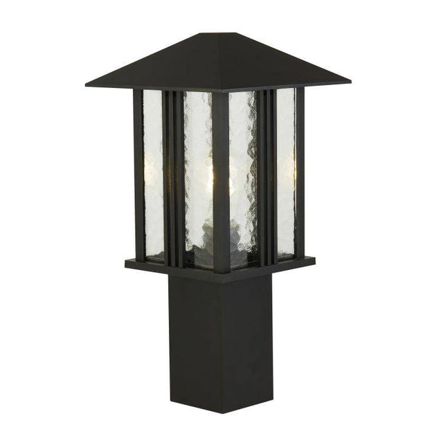 Oakford 1Lt Outdoor Post Black 450mm - Comet Lighting