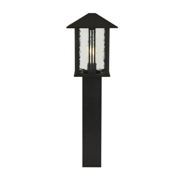 Oakford 1lt Outdoor Post Black 740mm - Comet Lighting