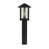 Oakford 1lt Outdoor Post Black 740mm - Comet Lighting