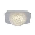 Pomeroy 1Lt Square LED Ceiling Light - Silver Leaf - Comet Lighting