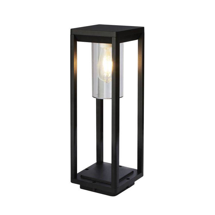 Porlock 1Lt Outdoor Post Black - 450mm - Comet Lighting