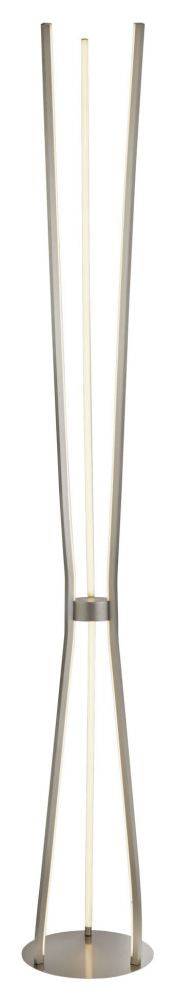 Salterton Tripod LED 3Lt Floor Lamp Satin Nickel - Comet Lighting