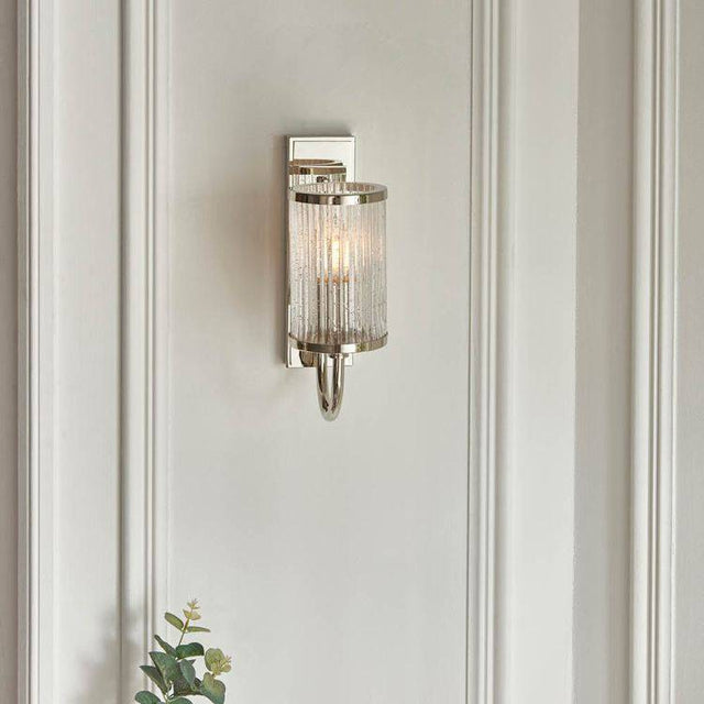 Aare Wall Light Bright Nickel - Comet Lighting