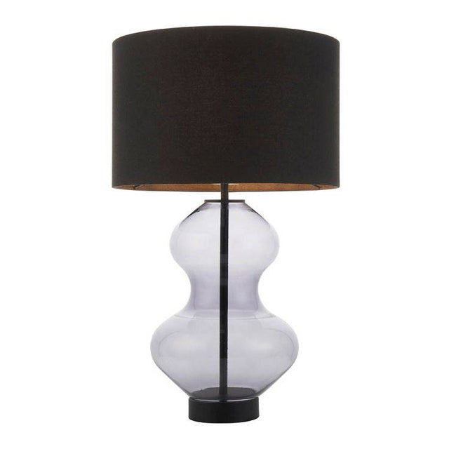 Abitibi Touch Table Lamp Matt Black w/ Black Shade - Comet Lighting